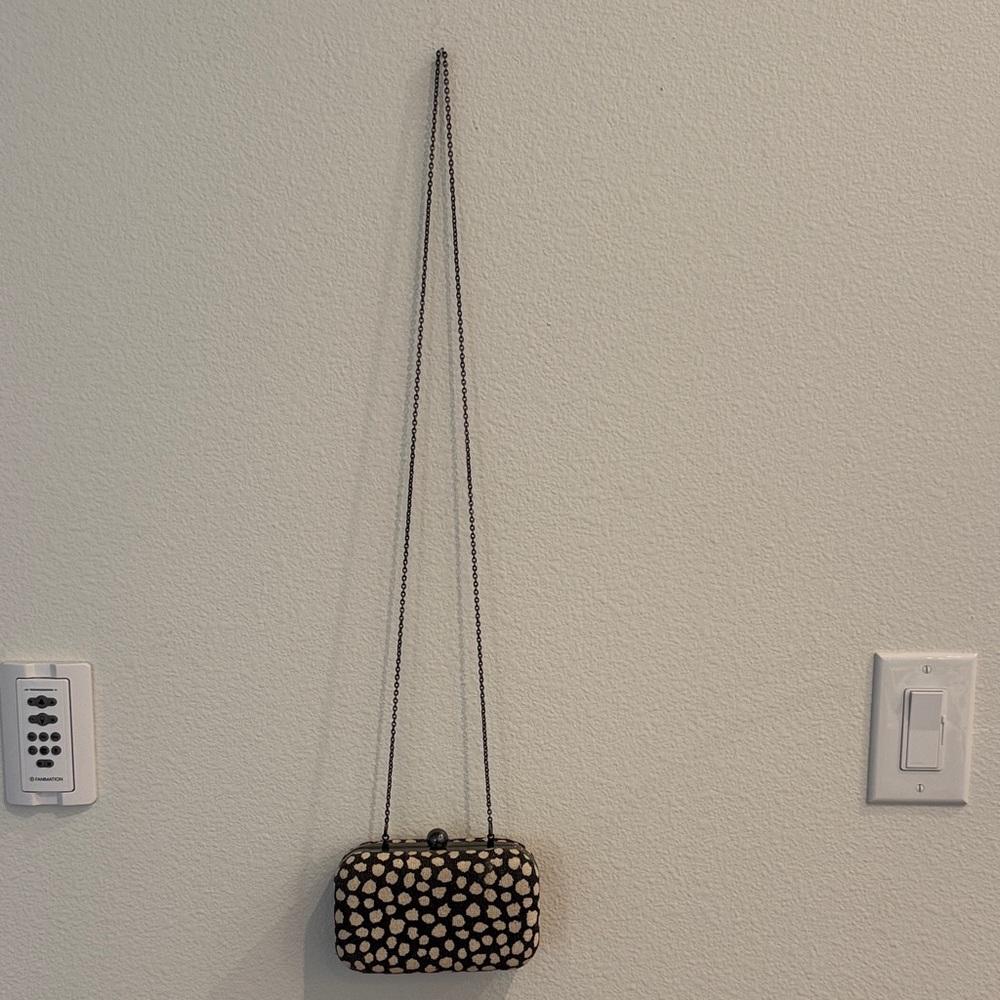 LOFT Black and White Printed Mini Bag